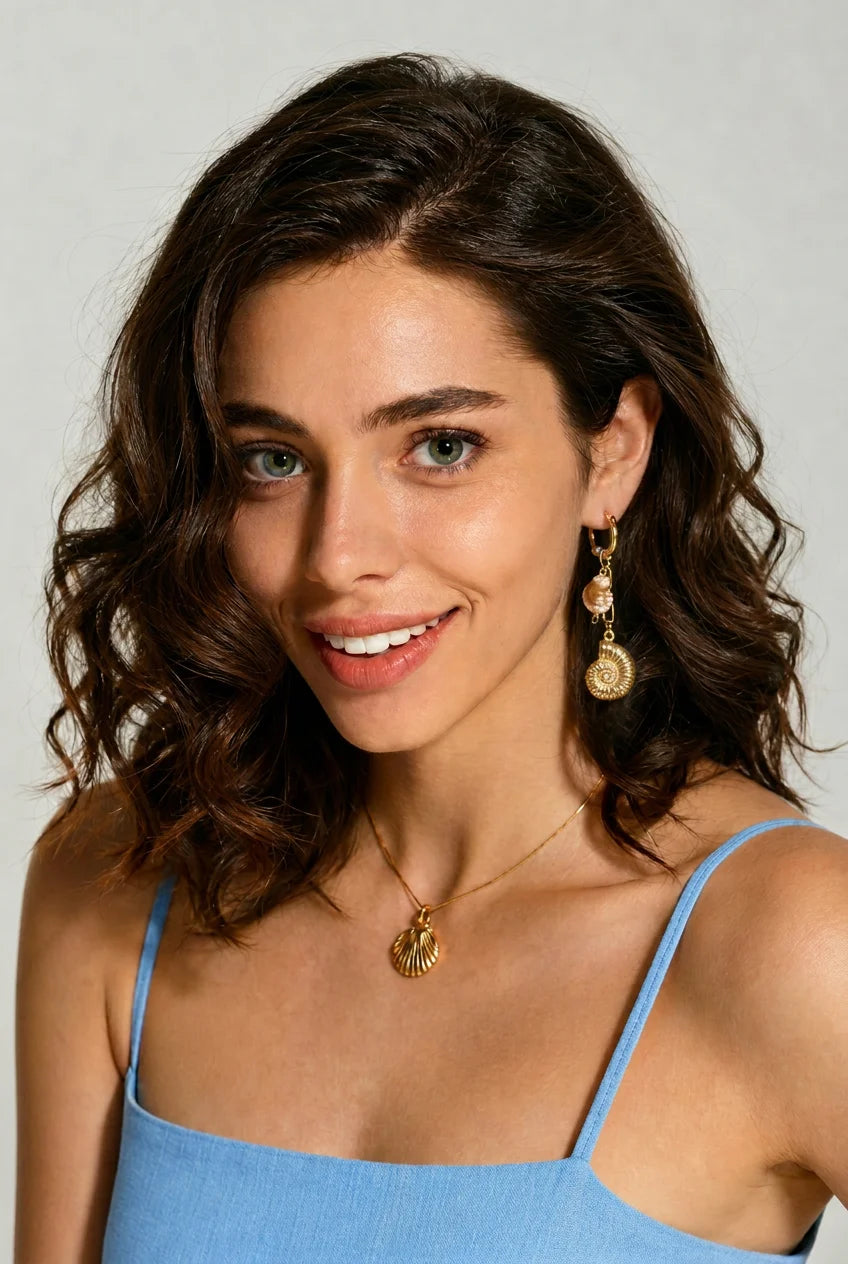 Yuna Creme Küpe